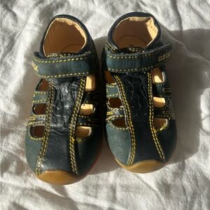 Geox Kids' Blue and Yellow Sandals